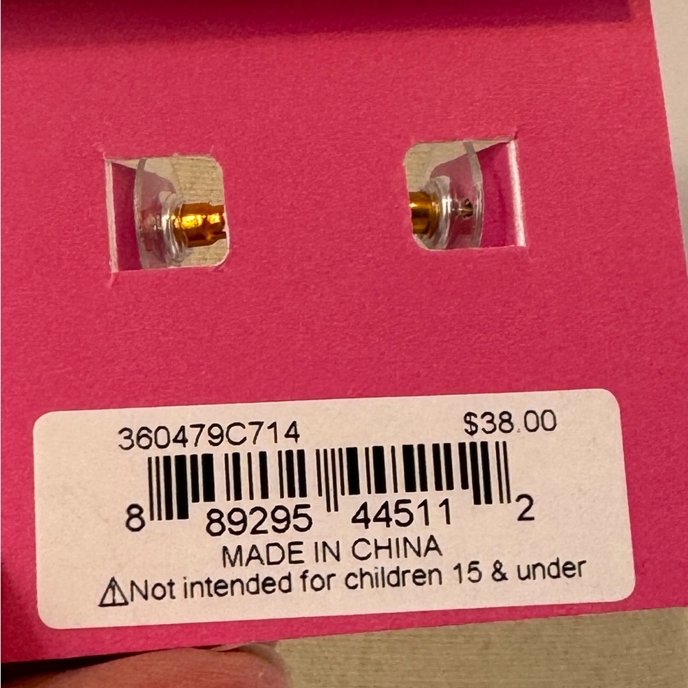 For @deannakaybaker! ✏️ Betsey Johnson Gold Glittery Pencil Hoop Earrings - Picture 2 of 2